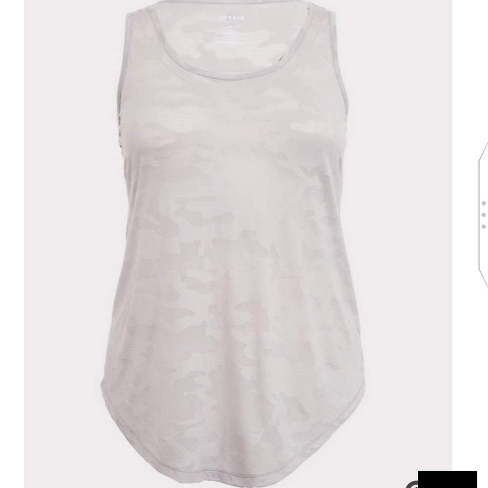 🆕LIGHT GREY CAMO BURNOUT ACTIVE TUNIC TANK - Picture 4 of 4